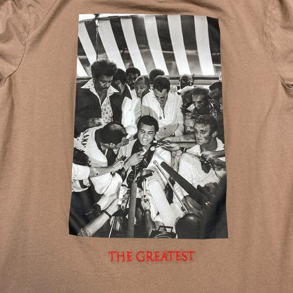 Muhammad Ali T Shirt Men's‎ XL Brown Boxing The Greatest Knit Short Sleeve